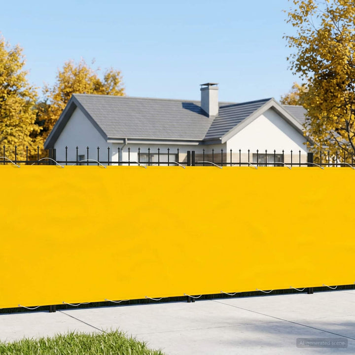 Balkon Afskærmning 180 x 700 cm Stof med PU-belægning Gul