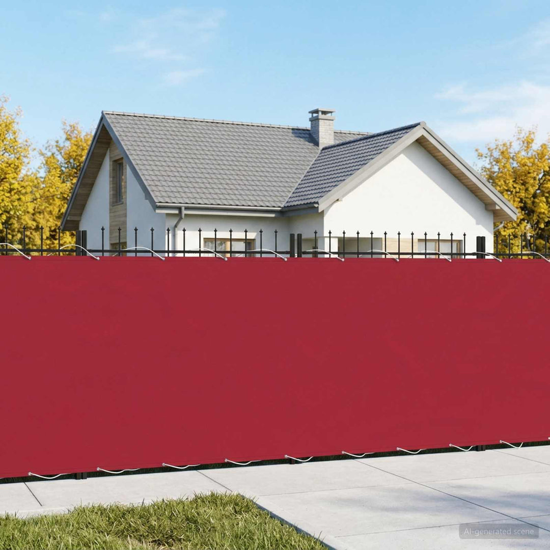 Balkon Afskærmning 150 x 800 cm Stof med PU-belægning Rød