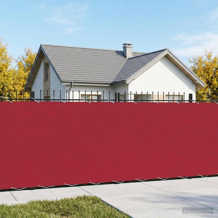 Balkon Afskærmning 150 x 700 cm Stof med PU-belægning Rød