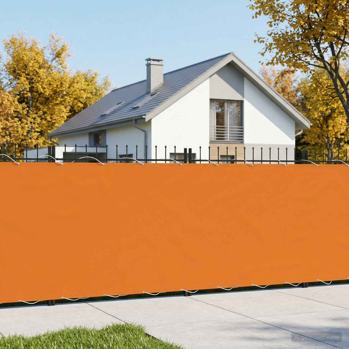 Balkon Afskærmning 150 x 600 cm Stof med PU-belægning Orange