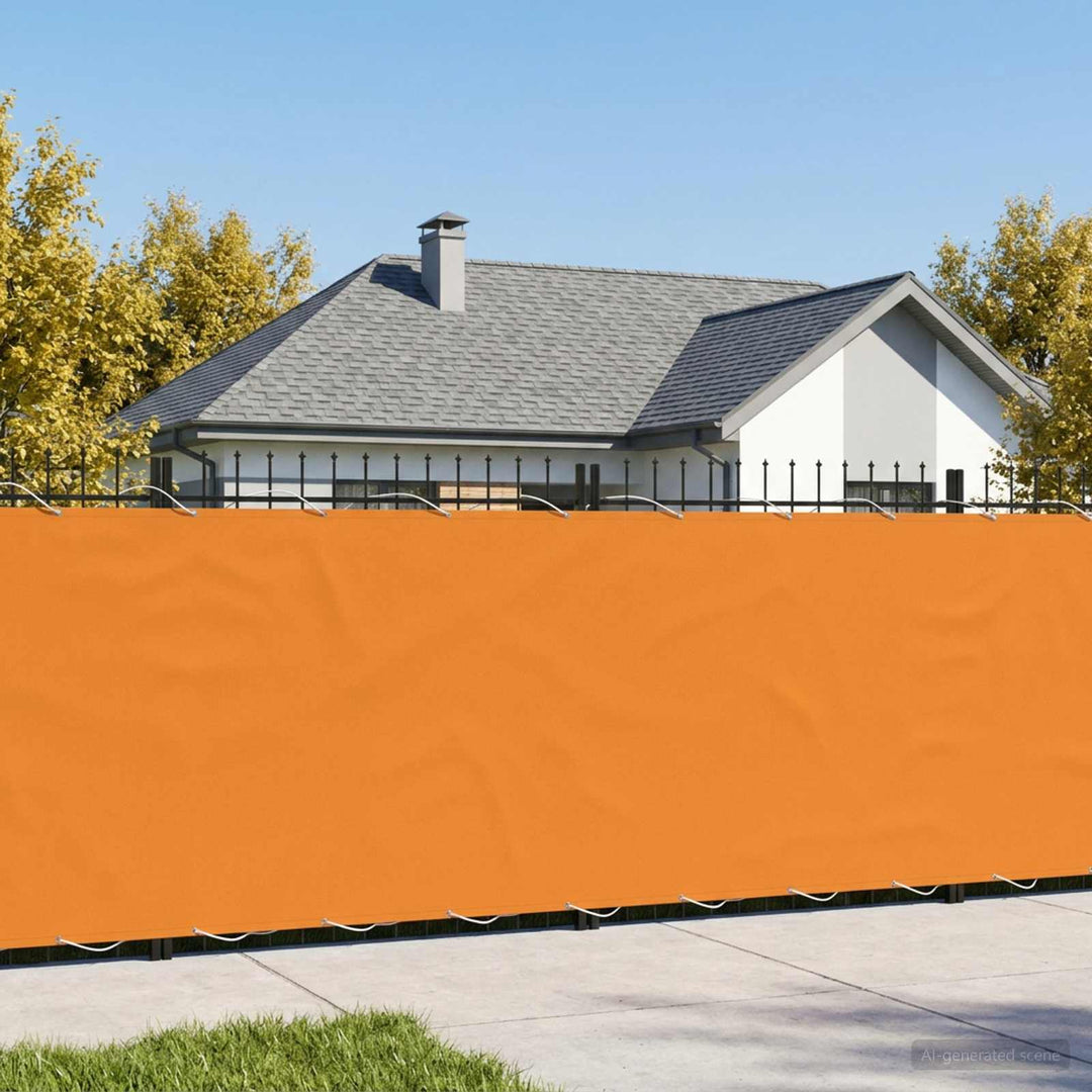 Balkon Afskærmning 180 x 600 cm Stof med PU-belægning Orange