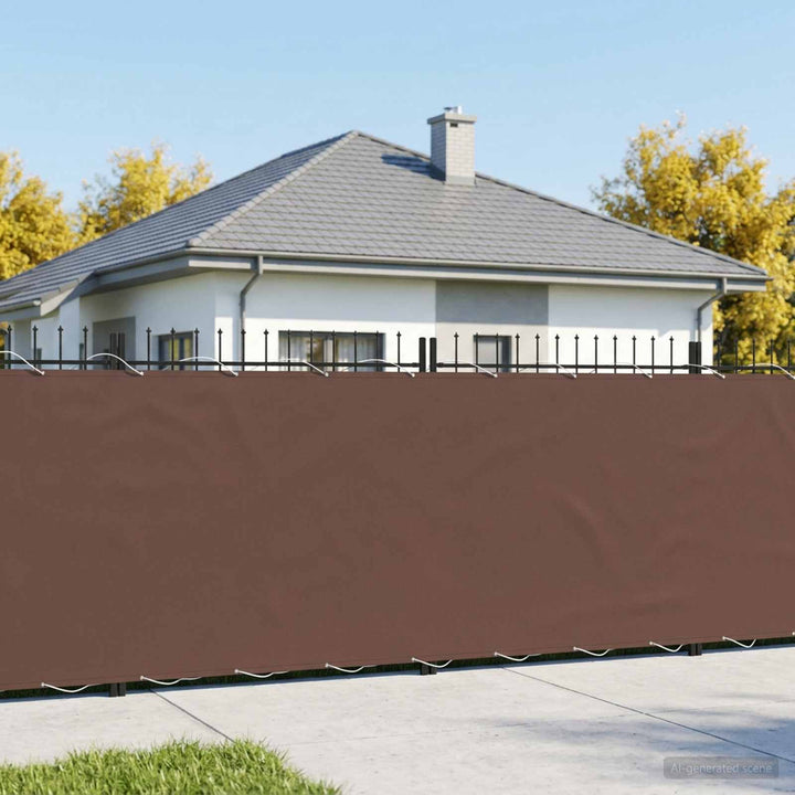 Balkon Afskærmning 150 x 700 cm Stof med PU-belægning Brun