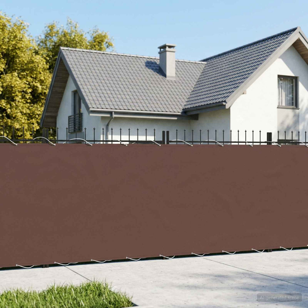 Balkon Afskærmning 180 x 600 cm Stof med PU-belægning Brun