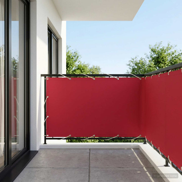 Balkon Afskærmning 150 x 700 cm Stof med PU-belægning Bordeaux