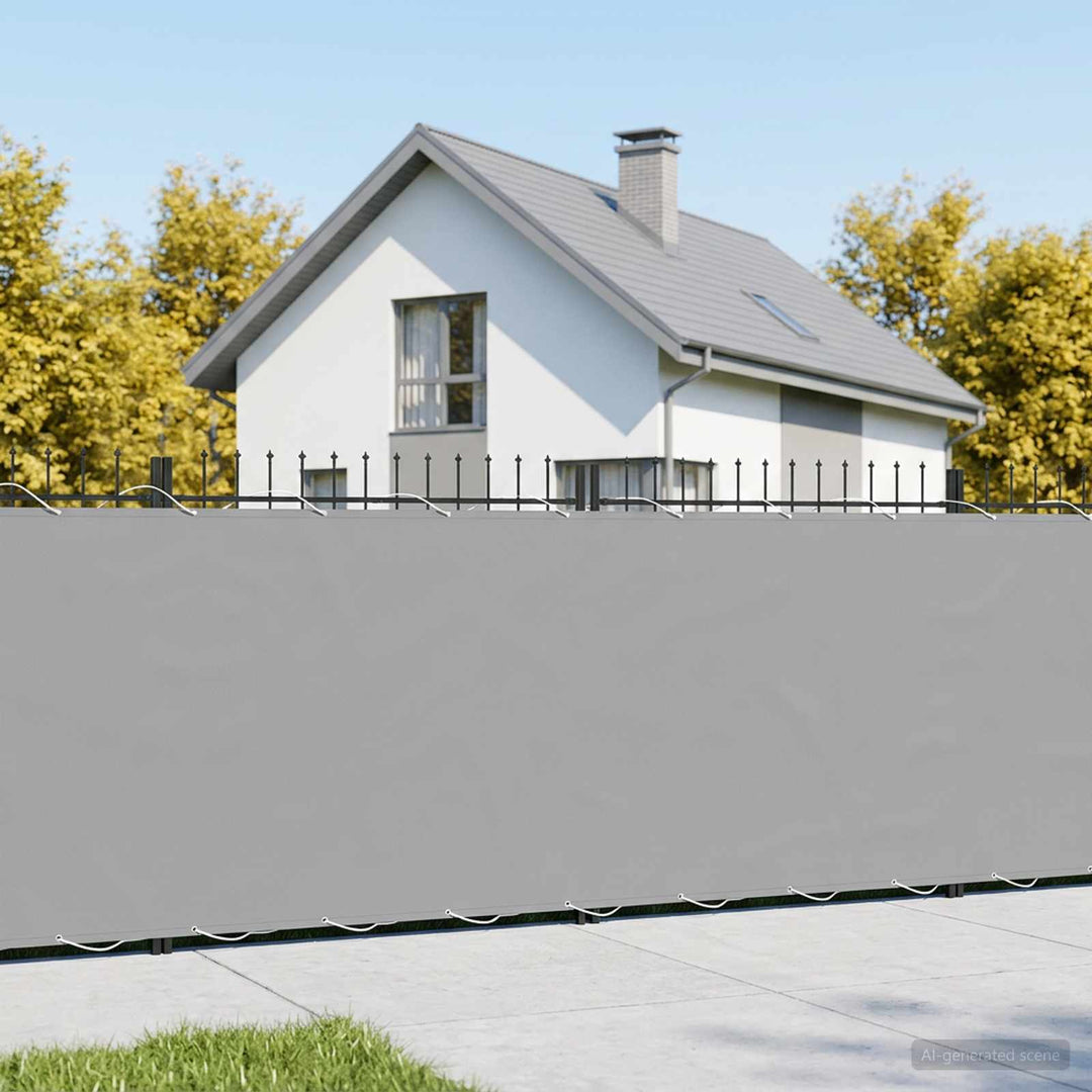 Balkon Afskærmning 1,2 x 15 m Stof med PU-belægning Lysegrå