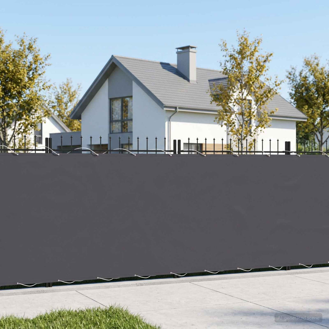 Balkon Afskærmning 1,2 x 15 m Stof med PU-belægning Antracit