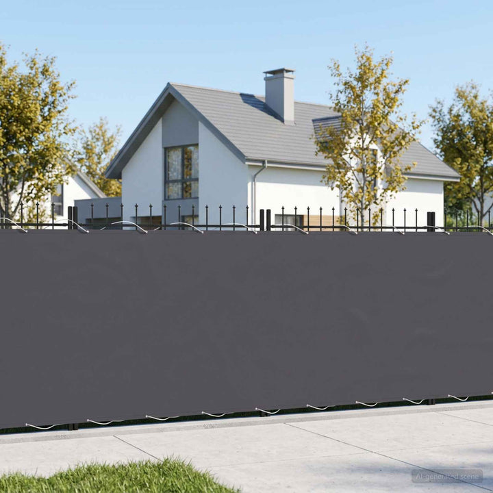 Balkon Afskærmning 1,2 x 15 m Stof med PU-belægning Antracit