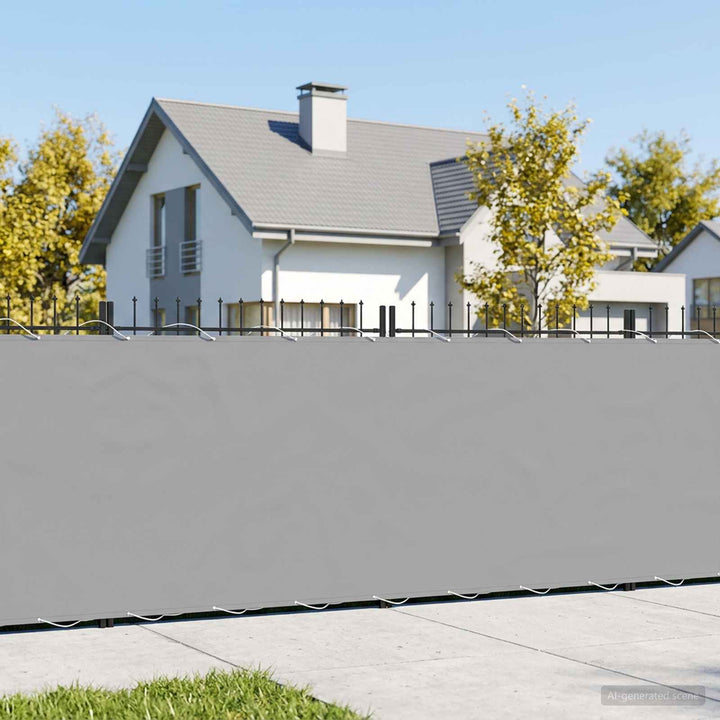 Balkon Afskærmning 1,2 x 25 m Stof med PU-belægning Lysegrå