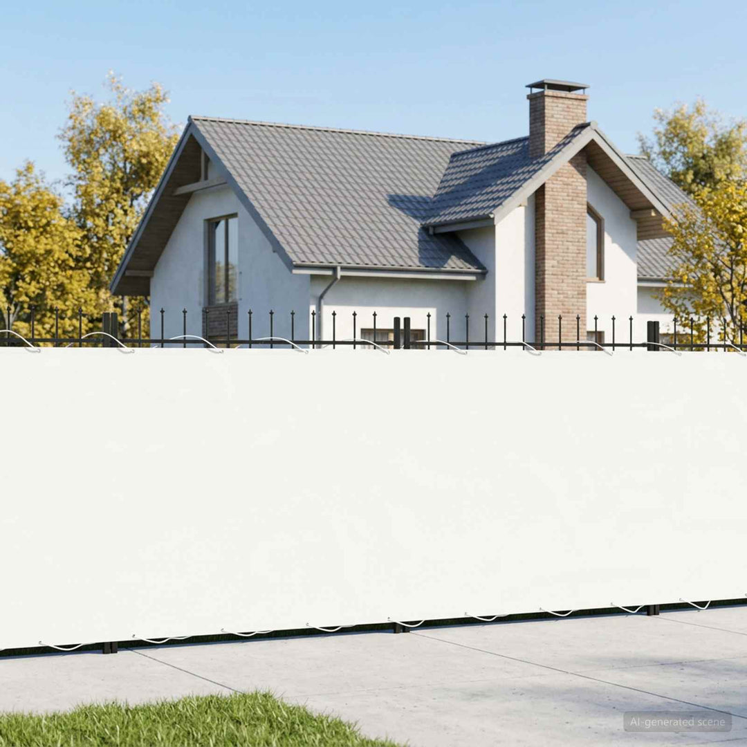 Balkon Afskærmning 1,2 x 25 m Stof med PU-belægning Hvid