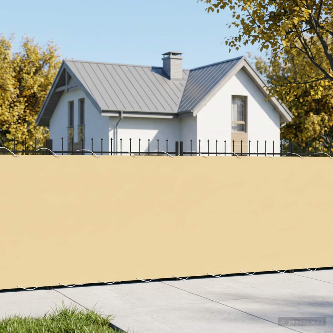 Balkon Afskærmning 1,2 x 25 m Stof med PU-belægning Beige