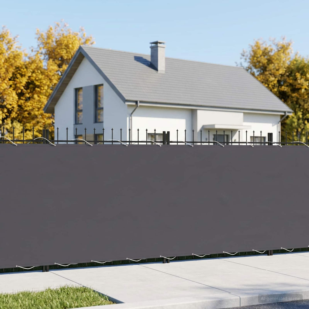 Balkon Afskærmning 1,5 x 15 m Stof med PU-belægning Antracit