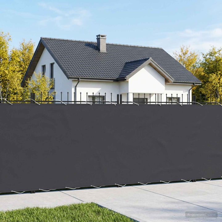 Balkon Afskærmning 1,5 x 15 m Stof med PU-belægning Sort