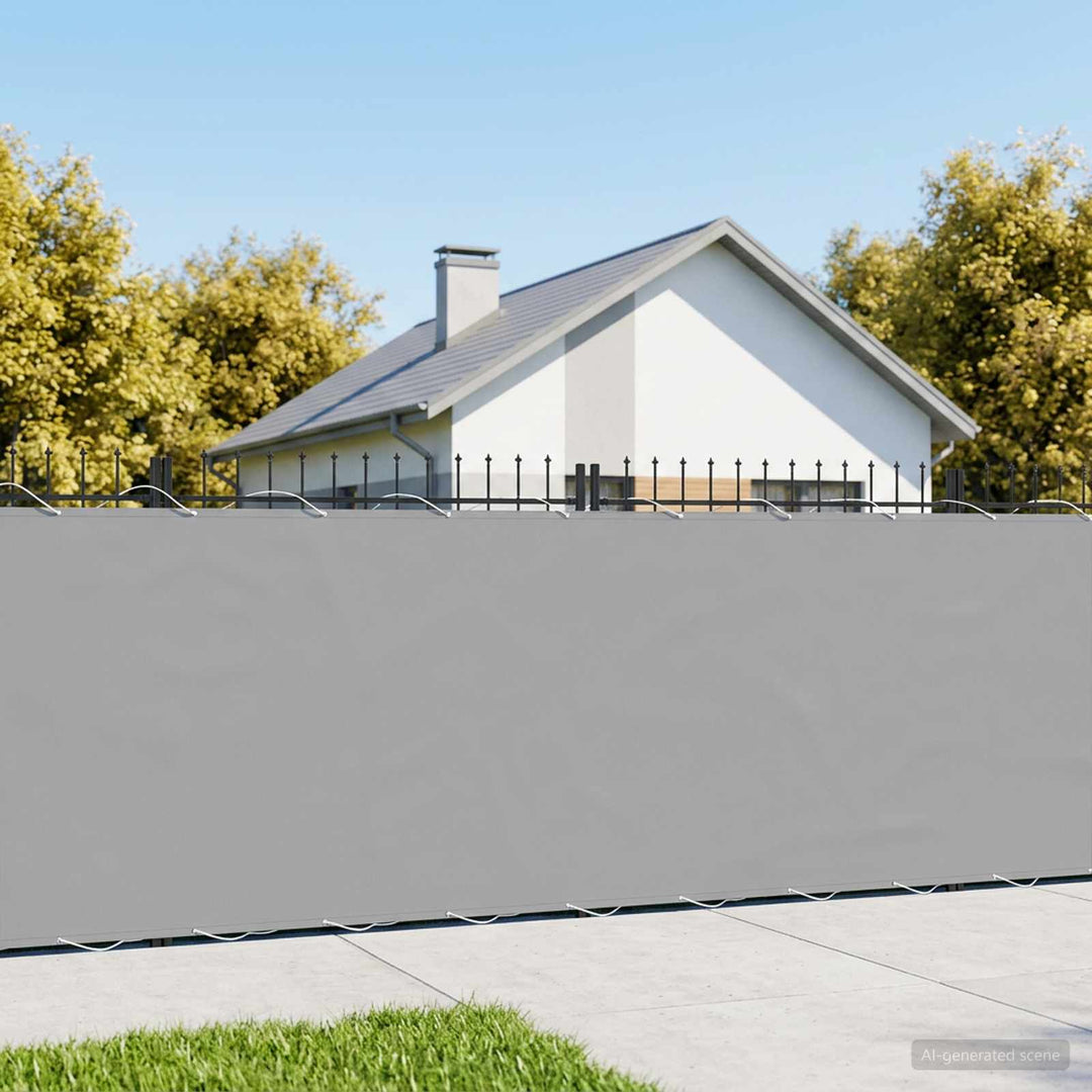 Balkon Afskærmning 1,5 x 25 m Stof med PU-belægning Lysegrå