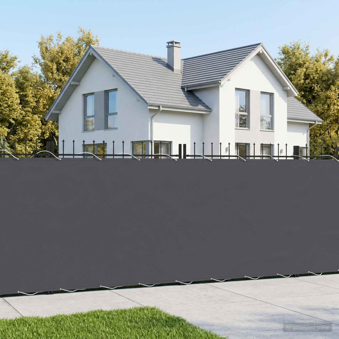 Balkon Afskærmning 1,5 x 25 m Stof med PU-belægning Antracit