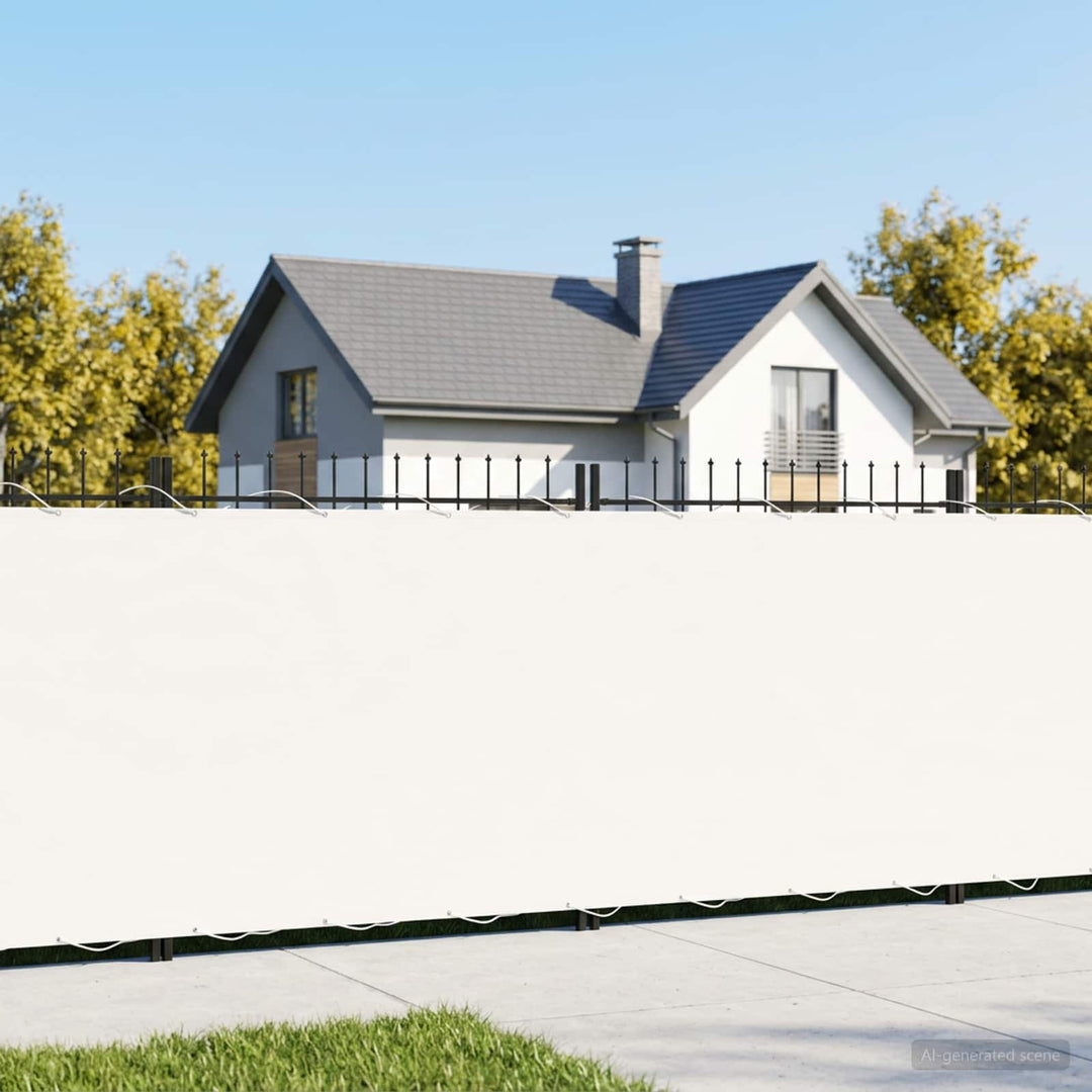 Balkon Afskærmning 1,5 x 25 m Stof med PU-belægning Hvid