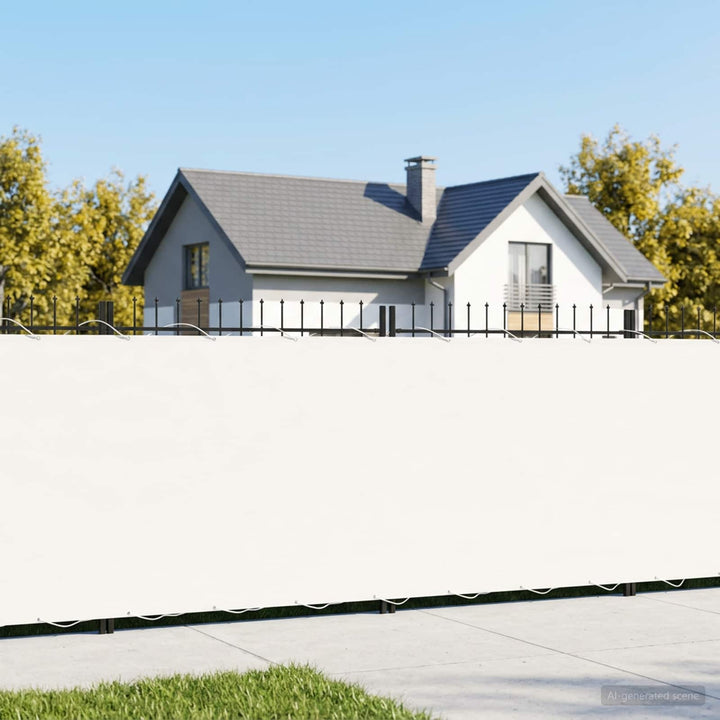 Balkon Afskærmning 1,5 x 25 m Stof med PU-belægning Hvid