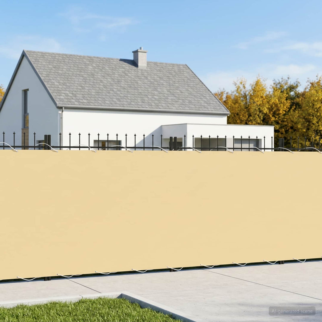 Balkon Afskærmning 1,5 x 25 m Stof med PU-belægning Beige