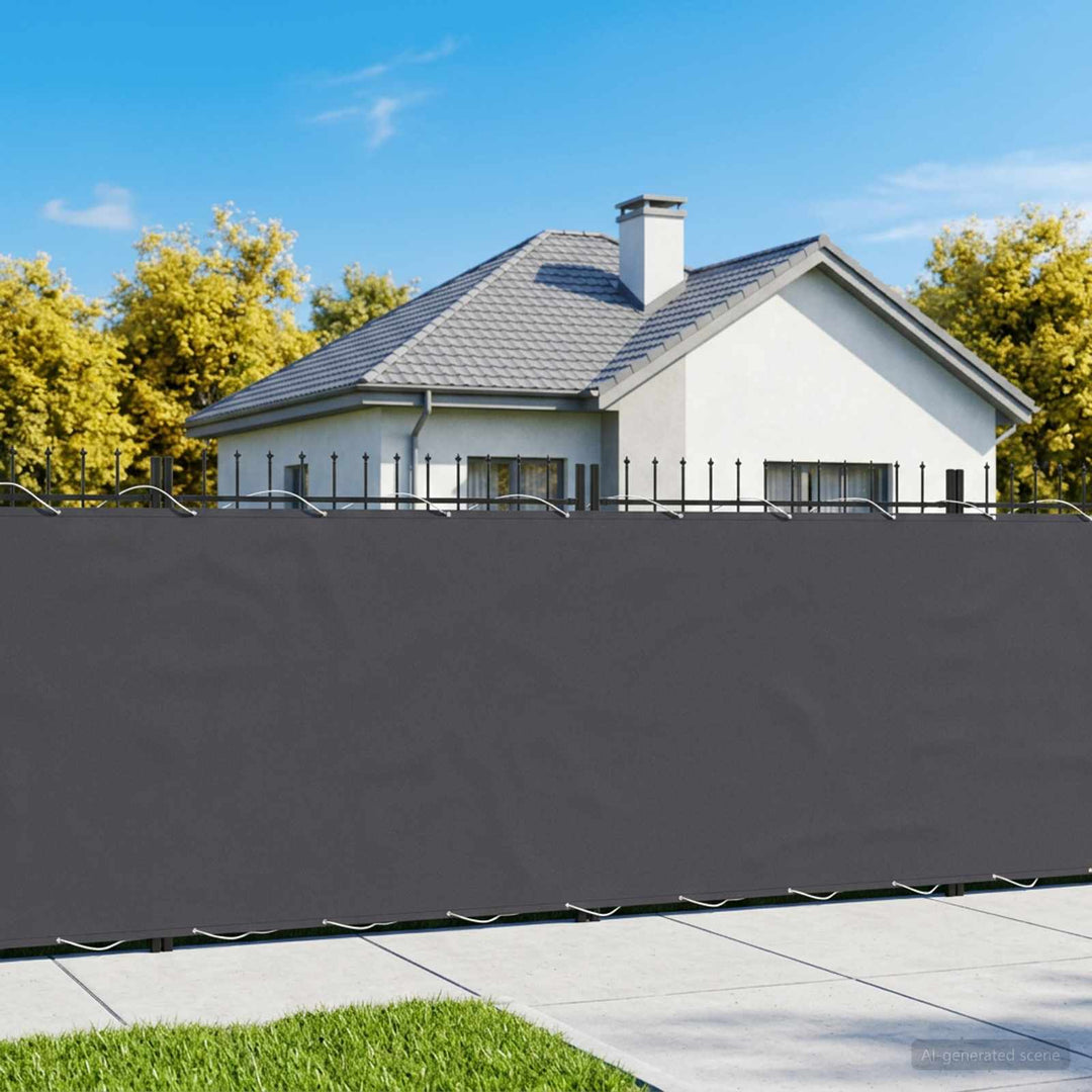 Balkon Afskærmning 1,5 x 25 m Stof med PU-belægning Sort
