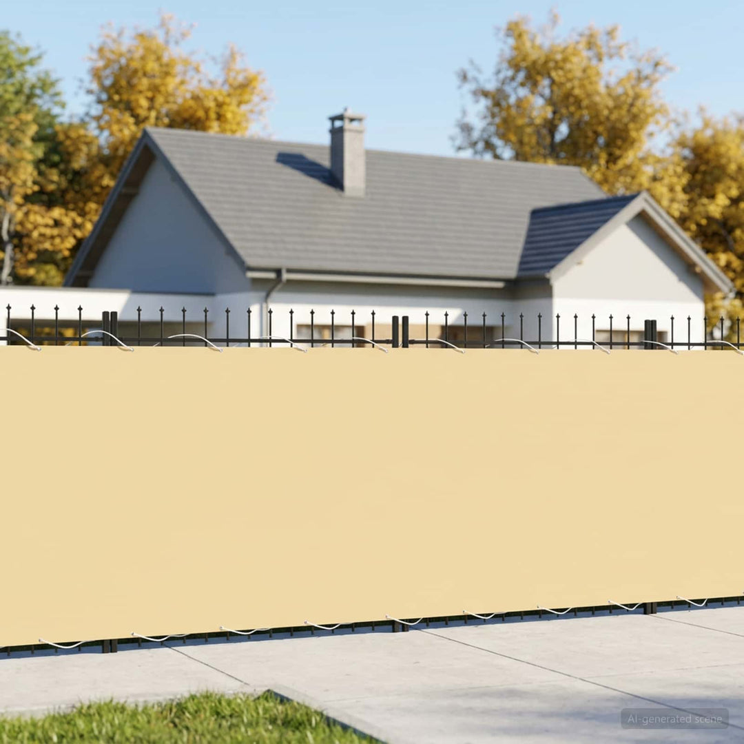 Balkon Afskærmning 1,8 x 15 m Stof med PU-belægning Beige