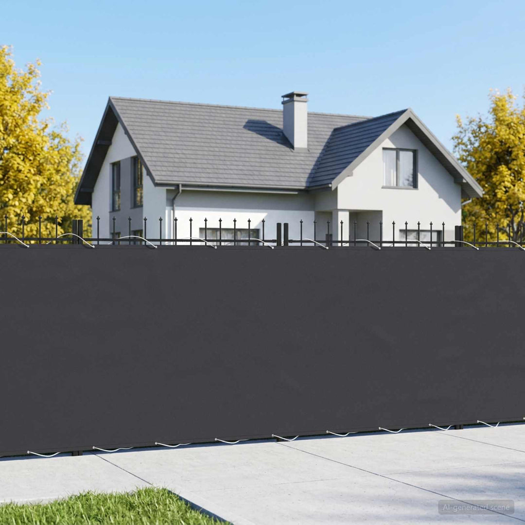 Balkon Afskærmning 1,8 x 25 m Stof med PU-belægning Sort