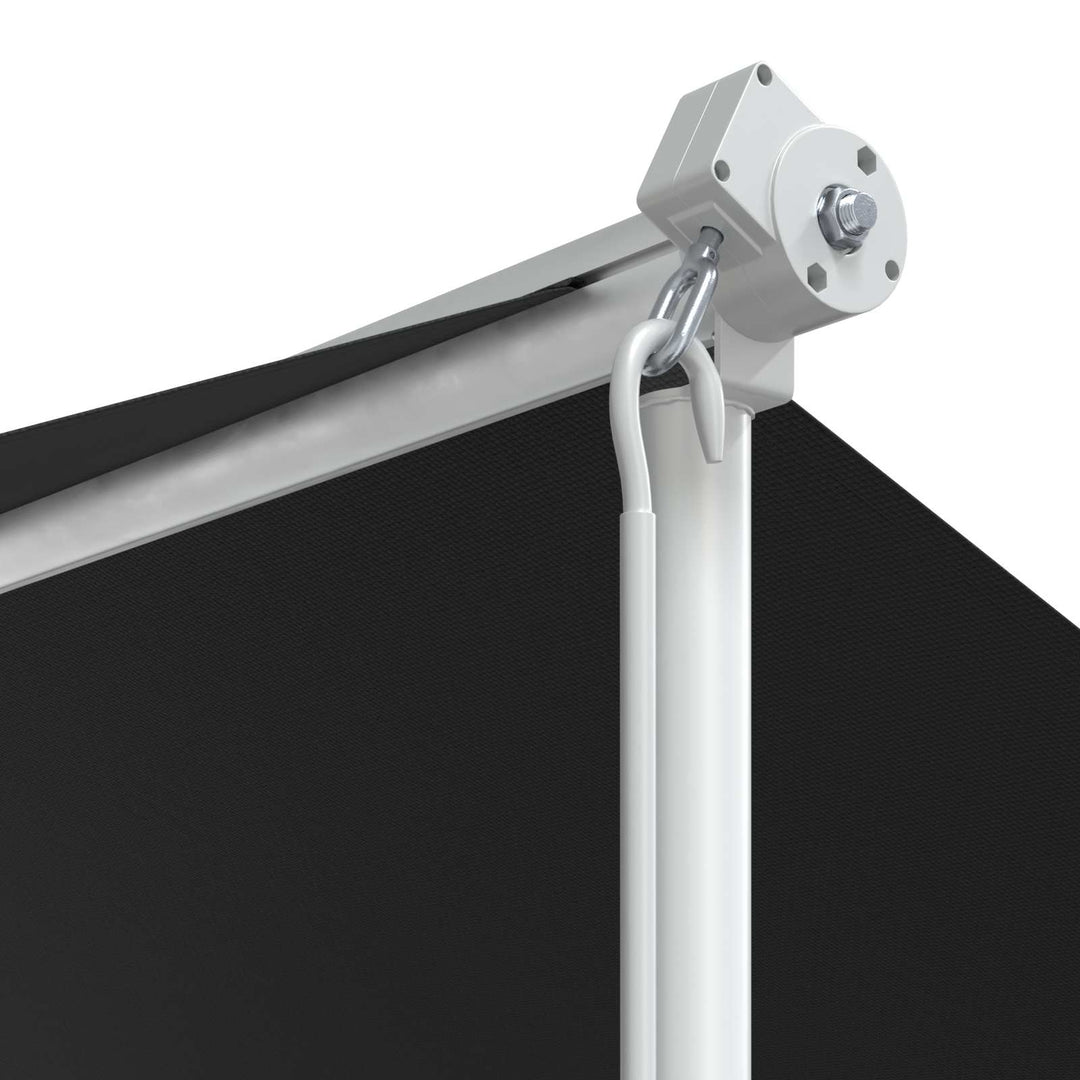 Fritstående markise 4 × 3 m Polyester Antracit