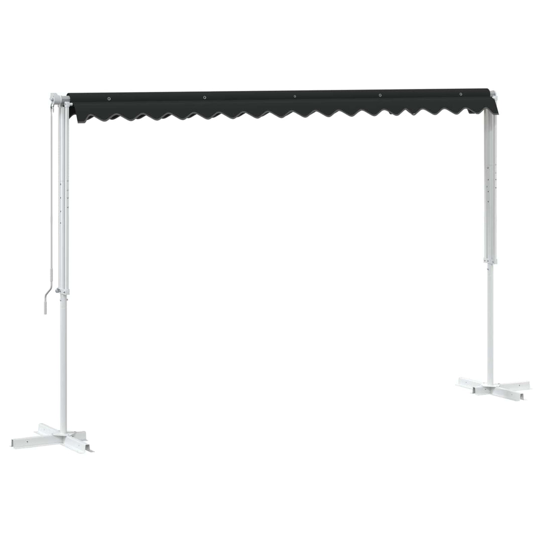 Fritstående markise 4 × 3 m Polyester Antracit