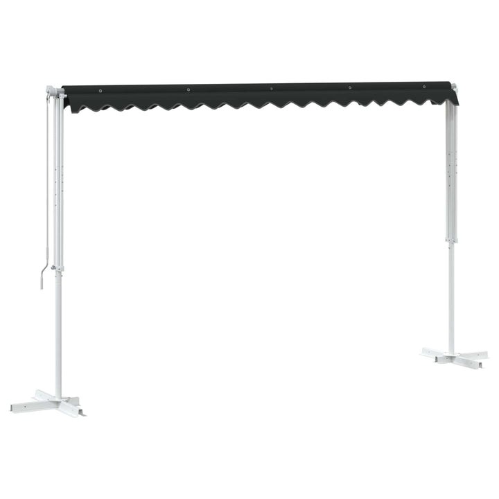 Fritstående markise 4 × 3 m Polyester Antracit