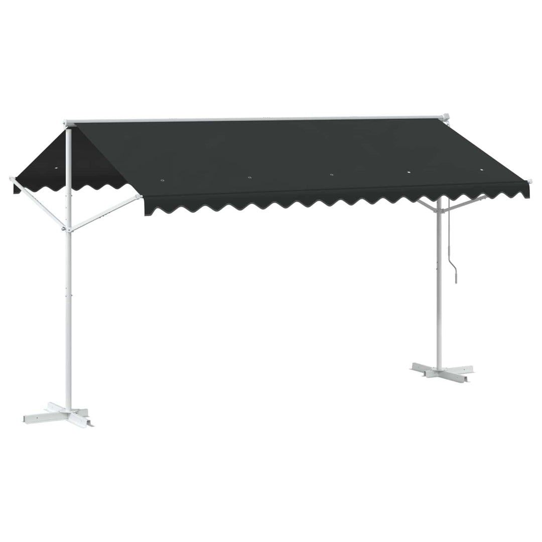Fritstående markise 4 × 3 m Polyester Antracit