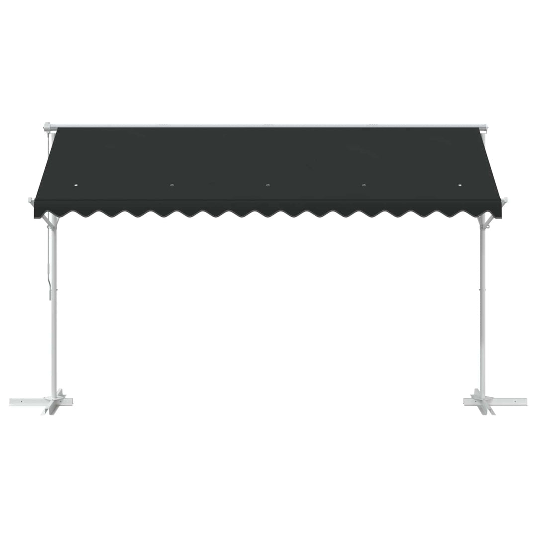 Fritstående markise 4 × 3 m Polyester Antracit