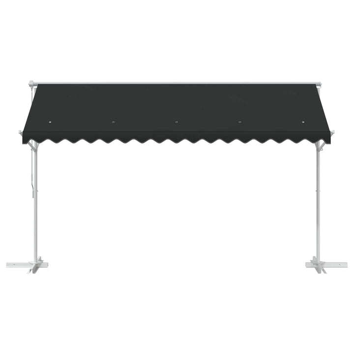 Fritstående markise 4 × 3 m Polyester Antracit