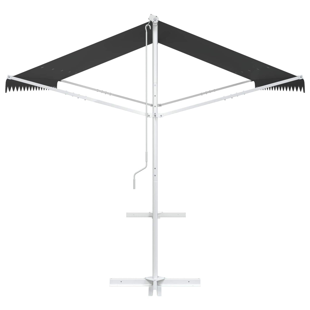 Fritstående markise 4 × 3 m Polyester Antracit