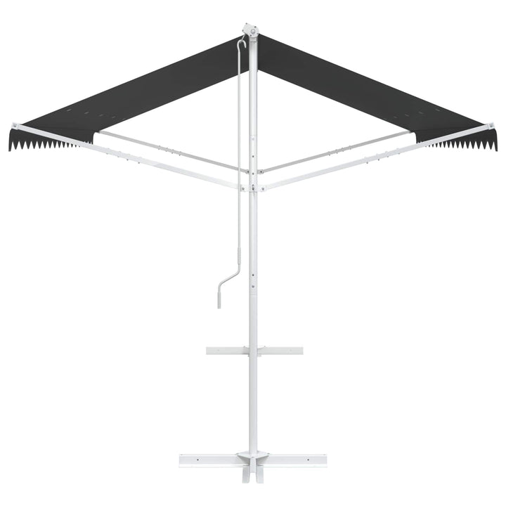 Fritstående markise 4 × 3 m Polyester Antracit