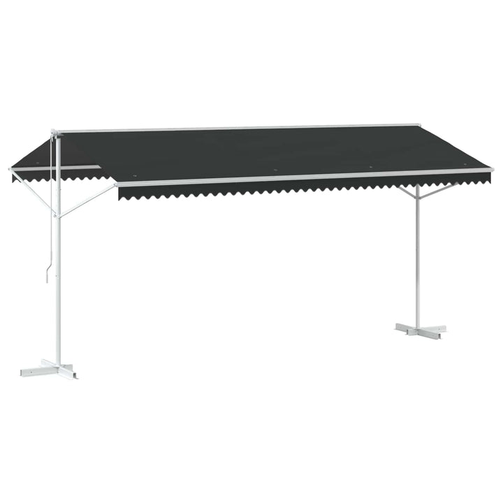 Fritstående markise Antracit 5 x 3 m Polyester