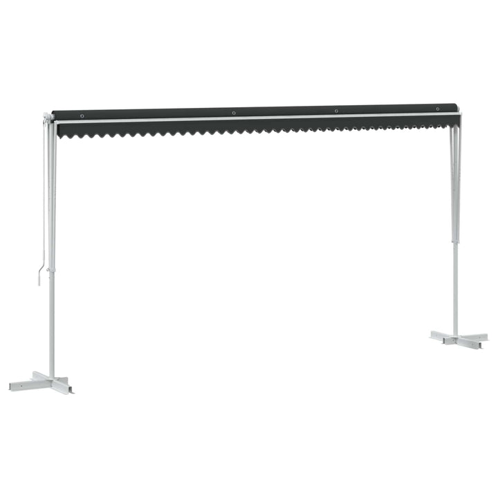 Fritstående markise Antracit 5 x 3 m Polyester