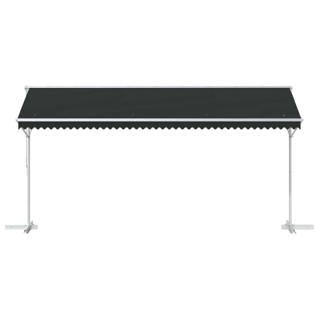 Fritstående markise Antracit 5 x 3 m Polyester