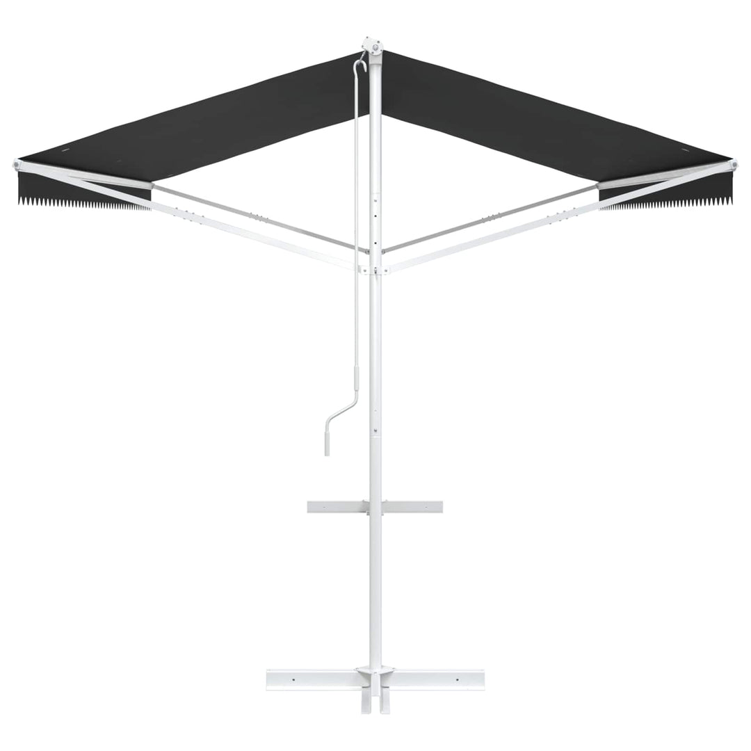 Fritstående markise Antracit 5 x 3 m Polyester