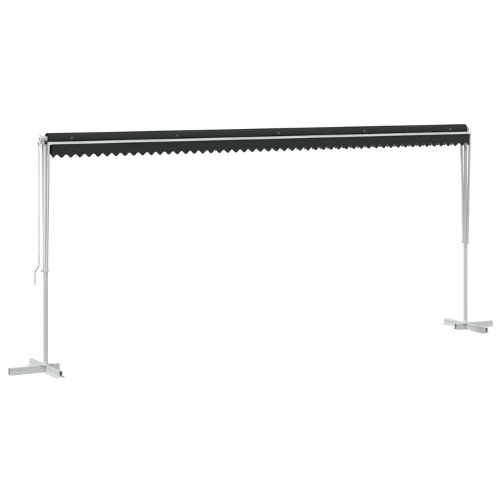 Fritstående markise Antracit 6 x 3 m Polyester