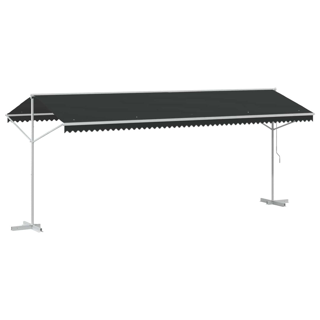 Fritstående markise Antracit 6 x 3 m Polyester