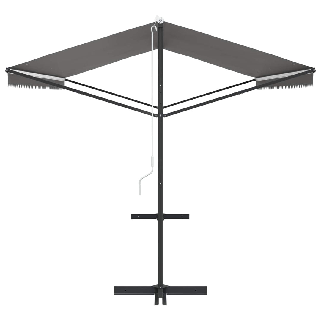 Fritstående markise Grå 5 x 3 m Polyester