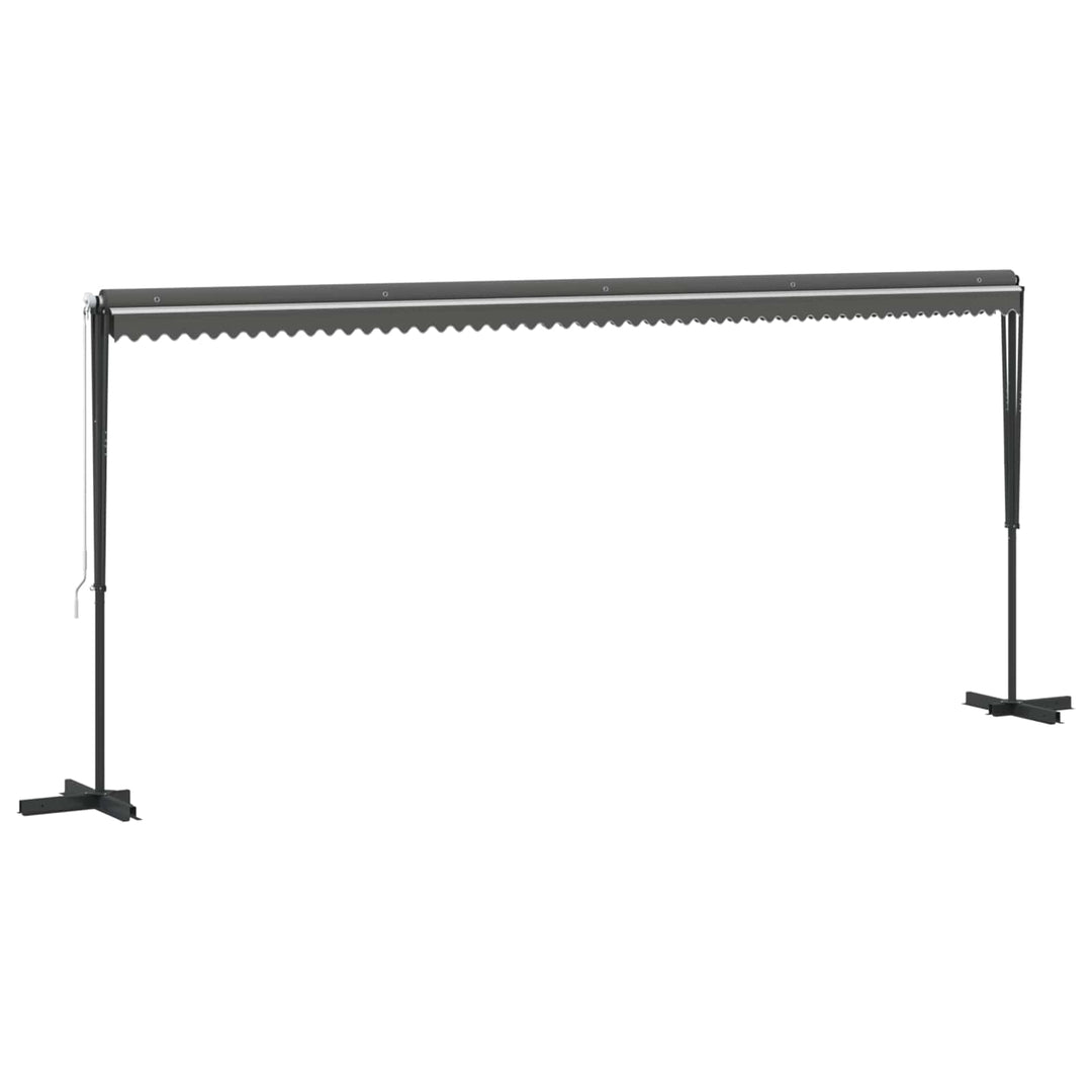 Fritstående markise Grå 6 x 3 m Polyester