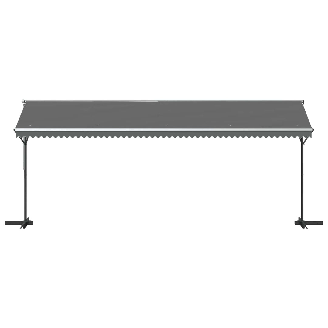 Fritstående markise Grå 6 x 3 m Polyester