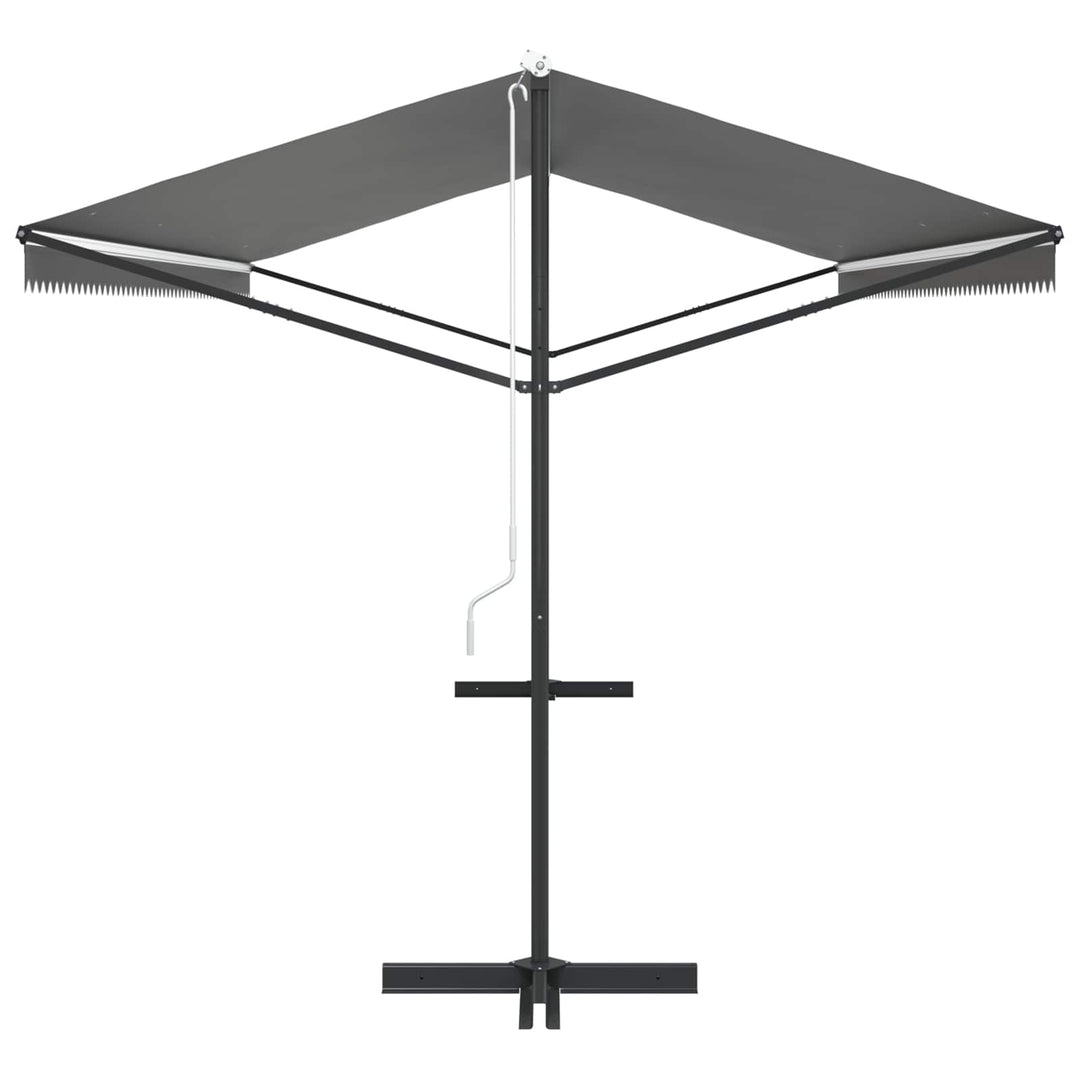 Fritstående markise Grå 6 x 3 m Polyester