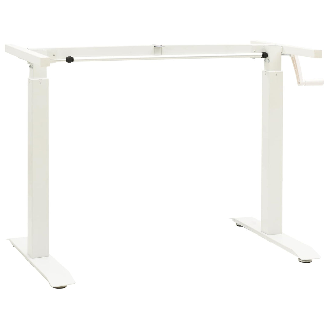 Bord med opbevaring Hvid og Naturlig 140 x 60 cm Massivt Eg Træ