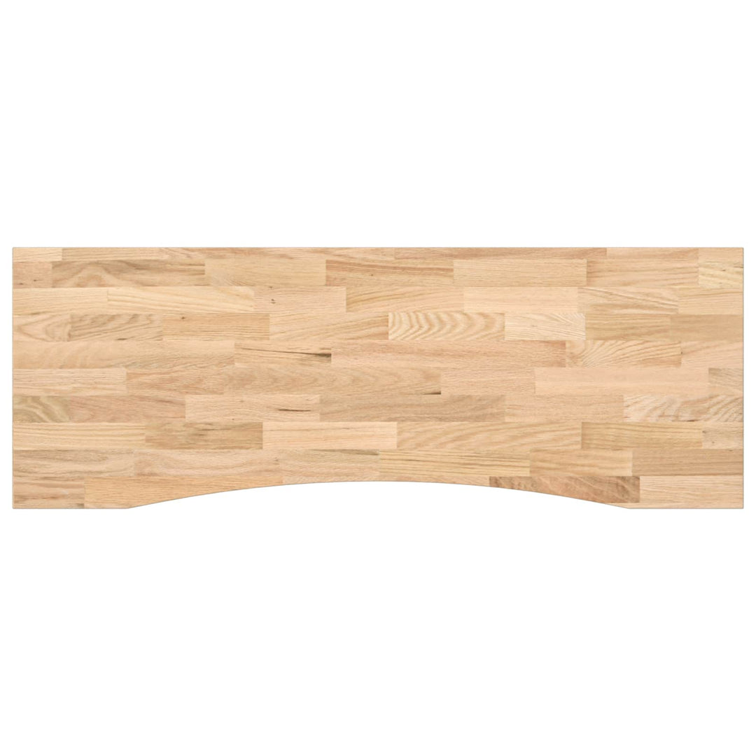 Bord med opbevaring Hvid og Naturlig 140 x 60 cm Massivt Eg Træ