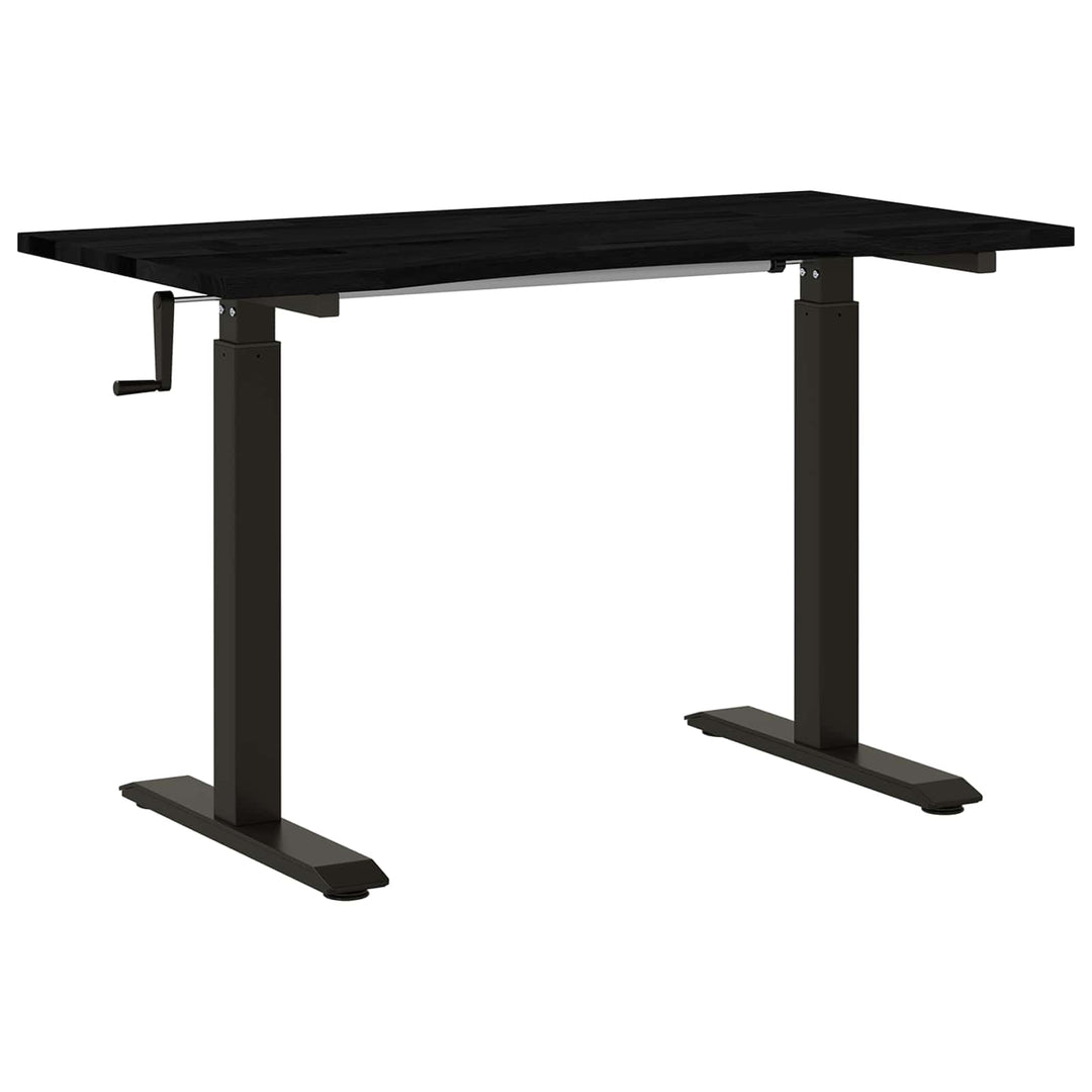 Bord Sort og Mørkebrunt 120 x 60 cm Massivt Eg Træ