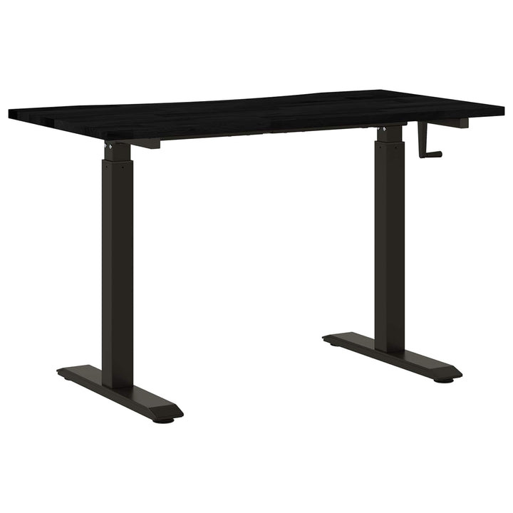 Bord Sort og Mørkebrunt 120 x 60 cm Massivt Eg Træ