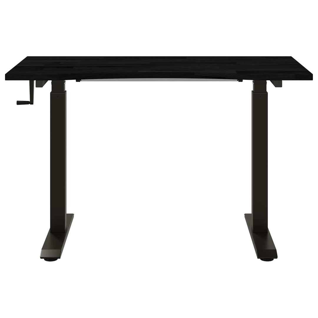 Bord Sort og Mørkebrunt 120 x 60 cm Massivt Eg Træ