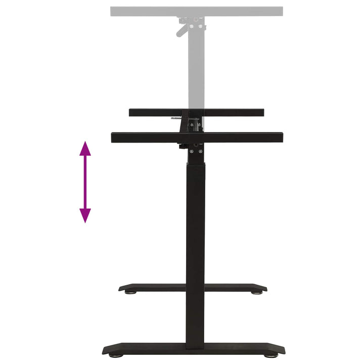 Bord Sort og Mørkebrunt 120 x 60 cm Massivt Eg Træ