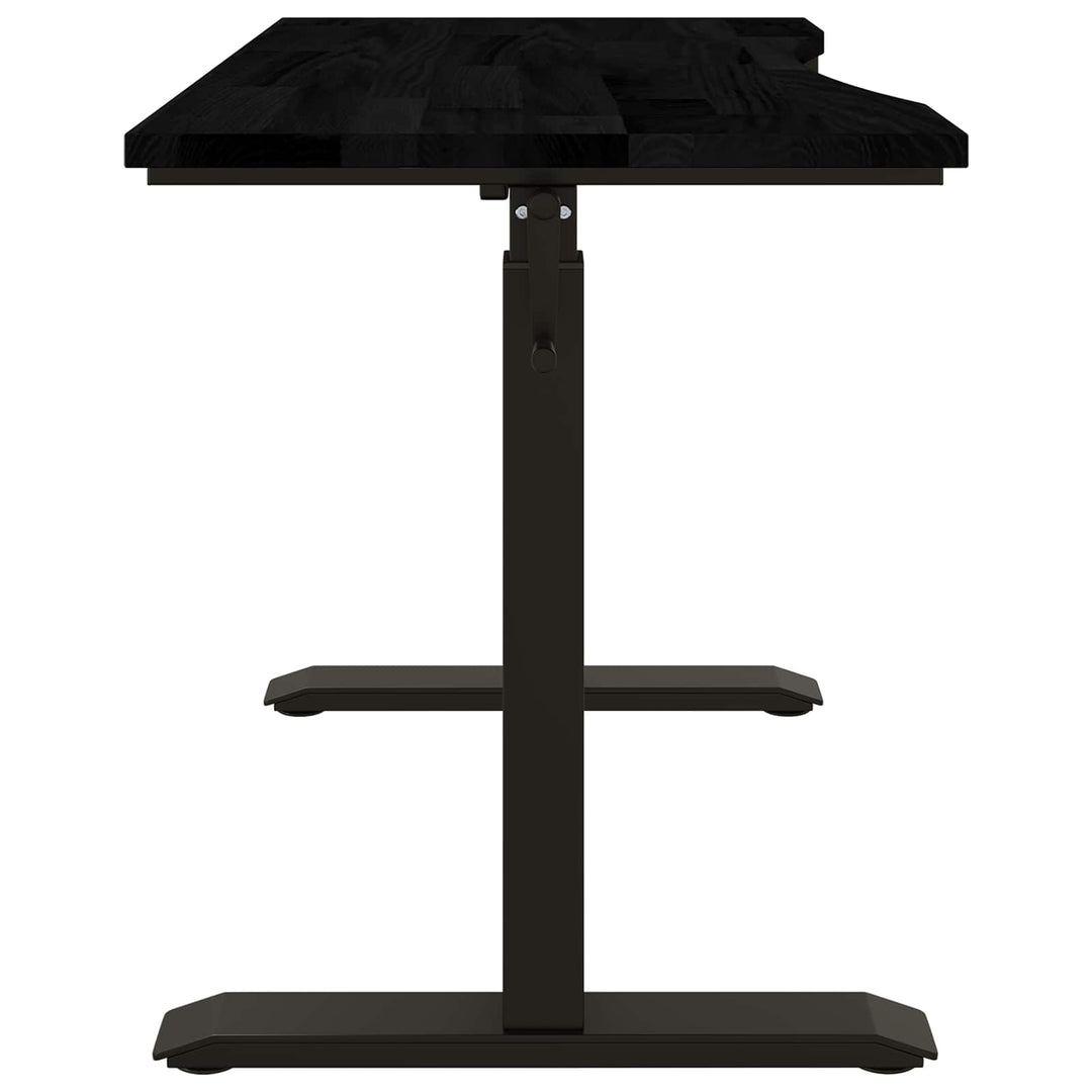 Bord Sort og Mørkebrunt 120 x 60 cm Massivt Eg Træ