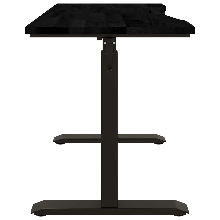 Bord Sort og Mørkebrunt 120 x 60 cm Massivt Eg Træ